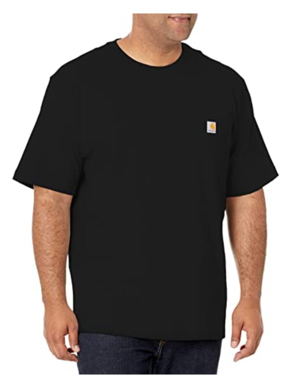 Loose Fit Heavyweight Short-Sleeve Pocket T-Shirt - Crew Neck, 100% Cotton,